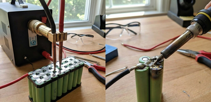 Spot Welding vs. Soldering Lithium Cells