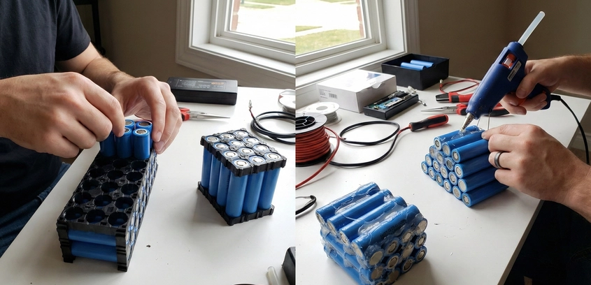 Cell Holders vs. Glue: Structural Assembly Methods