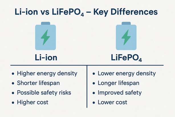 Li-ion vs LiFePO4 – Key Differences