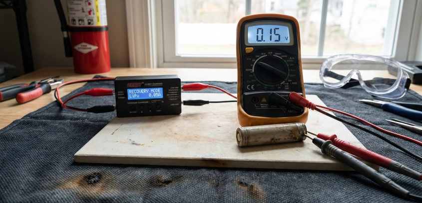 Reviving Dead Lithium Cells: Safety and Limits